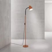 Vloerlamp Gili, staal, koraalrood, hoogte 150 cm, E27