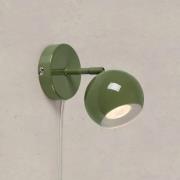 Wandlamp Pop, groen, breedte 10 cm, metaal