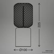Tafellamp Rist, zwart/roségoud, hoogte 22 cm, metaal
