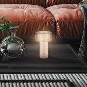 LED-acculamp Brilo unplugged Gila, antraciet/beige 21 cm