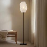 Lucande vloerlamp Tovina, textiel, wit, hoogte 165 cm