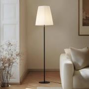 Lindby vloerlamp Virelle, zwart/wit, textiel, hoogte 170 cm