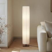 Lindby vloerlamp Virelle, wit, textiel, hoogte 117 cm, E27