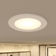 Prios LED inbouwspot Rida, wit. Ø 10 cm, CCT, IP44