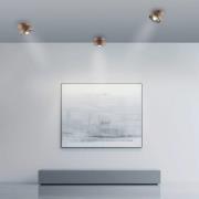 PURE LED plafondspot Move, Ø 12 cm, bronskleurig, metaal/glas