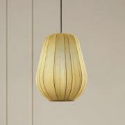 Lindby hanglamp Helin, grijs, Ø 30 cm, stof