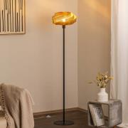 Vloerlamp Vento, zwart/goud, metaal, Ø 40 cm, E27