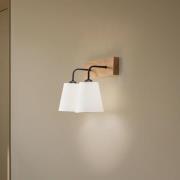 Envostar Risco wandlamp 2-lamps stoffen kap wit