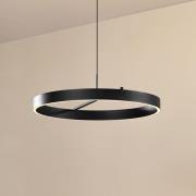 Lucande LED hanglamp Rovan, Ø 60 cm, zwart, CCT, dimbaar
