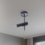 Plafondspot Leda 1, antraciet, 1-lamp, staal, hoogte 34 cm