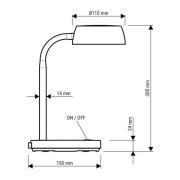 LED bureaulamp MAULabby, wit, hoogte 30 cm