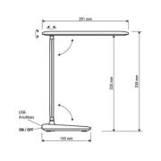 Accu-tafellamp MAULsally, zwart, CCT, dimbaar, hoogte 34 cm