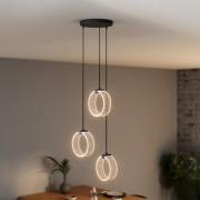 OSRAM LED hanglamp Decor Circle, 3-lamps rond, CCT, zwart