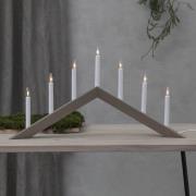 Kandelaar Pijl, plat, 7-vlam, grijs