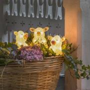 LED lichtfiguur varken, set van 5 als ketting, helder