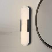 LED badkamer wandlamp Opaline, hoogte 50 cm, zwart, metaal/hars