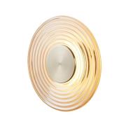 LED wandlamp Cleo, amber-/messingkleurig, Ø 30 cm, glas