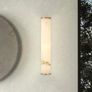 LED badkamer wandlamp Wales, goud/gemarmerd, 35 cm staal/hars