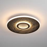 LED plafondlamp Lumadisc, zwart, Ø 41 cm, metaal/siliconen