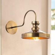 Wandlamp Berceste, goud, metaal, hoogte 23 cm, E27