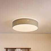 Lindby LED plafondlamp Ellamina, 60 cm, lichtgrijs, textiel