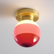 MARSET LED wandlamp Dipping Light A2, bordeauxrood/messing