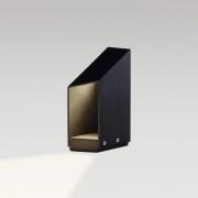 MARSET LED sokkellamp Domus, hoogte 26 cm, zwart, aluminium