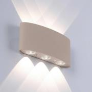 Paul Neuhaus LED buiten wandlamp Carlo, 17 cm, zandkleurig