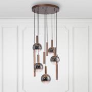 Paul Neuhaus LED hanglamp Bowl, Ø 63 cm, bruin/grijs