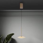 Paul Neuhaus LED hanglamp Elipsa, 1-lamp, wit/brons