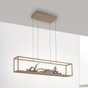 Paul Neuhaus LED hanglamp Contura, zandkleurig, 105 cm