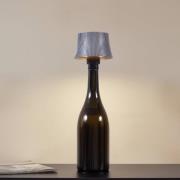 Lindby LED-accubordlamp Linor, rookgrijs, USB, dimbaar