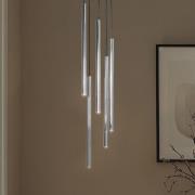 Hanglamp Sopel Lux, 5-lamps, rond, zwart/zilver, G9