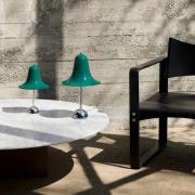 VERPAN tafellamp Pantop, donker blauwgroen, hoogte 23 cm