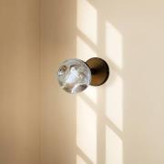 Lindby wandlamp Valentina, grijs/zwart, glas, Ø 10 cm