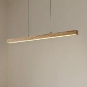Lucande LED hanglamp Emara, licht hout, eiken, CCT
