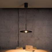 LED hanglamp PURE E-Vitrum, platina, glas/aluminium, CCT