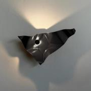 Knikerboker LED wandlamp Zona d'ombra, zwart, 79 cm