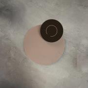 Knikerboker LED wandlamp DoppioZero, roze/bruin, Ø 30 cm