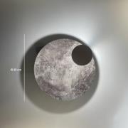 Knikerboker LED wandlamp Pois, zilver, Ø 25 cm, dimbaar