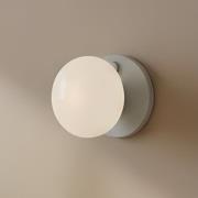 Wandlamp Flo, grijs, Ø 19 cm, glas