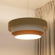 Triniti hanglamp, beige/crème, Ø 60 cm, textiel