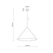 Hanglamp Cono, 1-lamp, Ø 50 cm, zwart, E27
