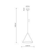 Hanglamp Cono, 1-lamp, Ø 25 cm, groen, E27