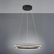 LED hanglamp Amador, Ø 45 cm, matzwart, metaal, CCT