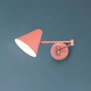 wandlamp Cosima, abrikoos, uitsteek 54 cm, metaal