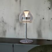 LED tafellamp Flynt, hoogte 35 cm, chroomkleurig, metaal, CCT