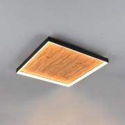 LED plafondlamp Kalea, lengte 45 cm, houtkleurig, hout