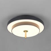LED plafondlamp Keaton, zwart/goudkleurig, Ø 40 cm, CCT