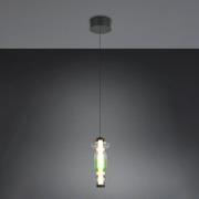 LED hanglamp Minerva, Ø 15 cm, kleurrijk, glas, CCT, dimbaar